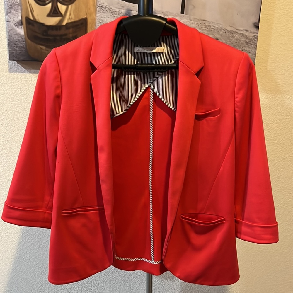 LC Lauren Conrad, Red Blazer, Large - Picture 5 of 7
